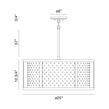 Grado Pendant Light - line drawing.