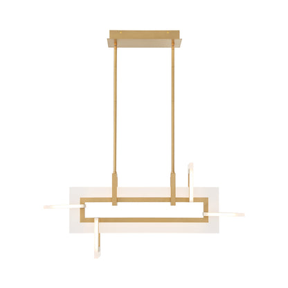 Inizio LED Linear Pendant Light in Gold (Small).
