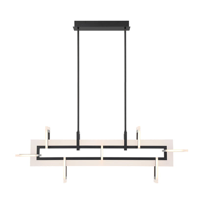 Inizio LED Linear Pendant Light in Black (Medium).