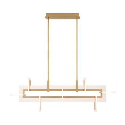 Inizio LED Linear Pendant Light in Gold (Medium).