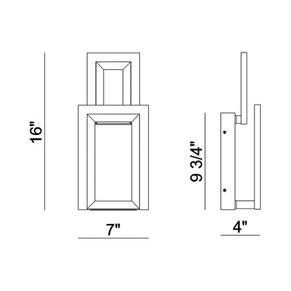 Inizio LED Wall Light - line drawing.