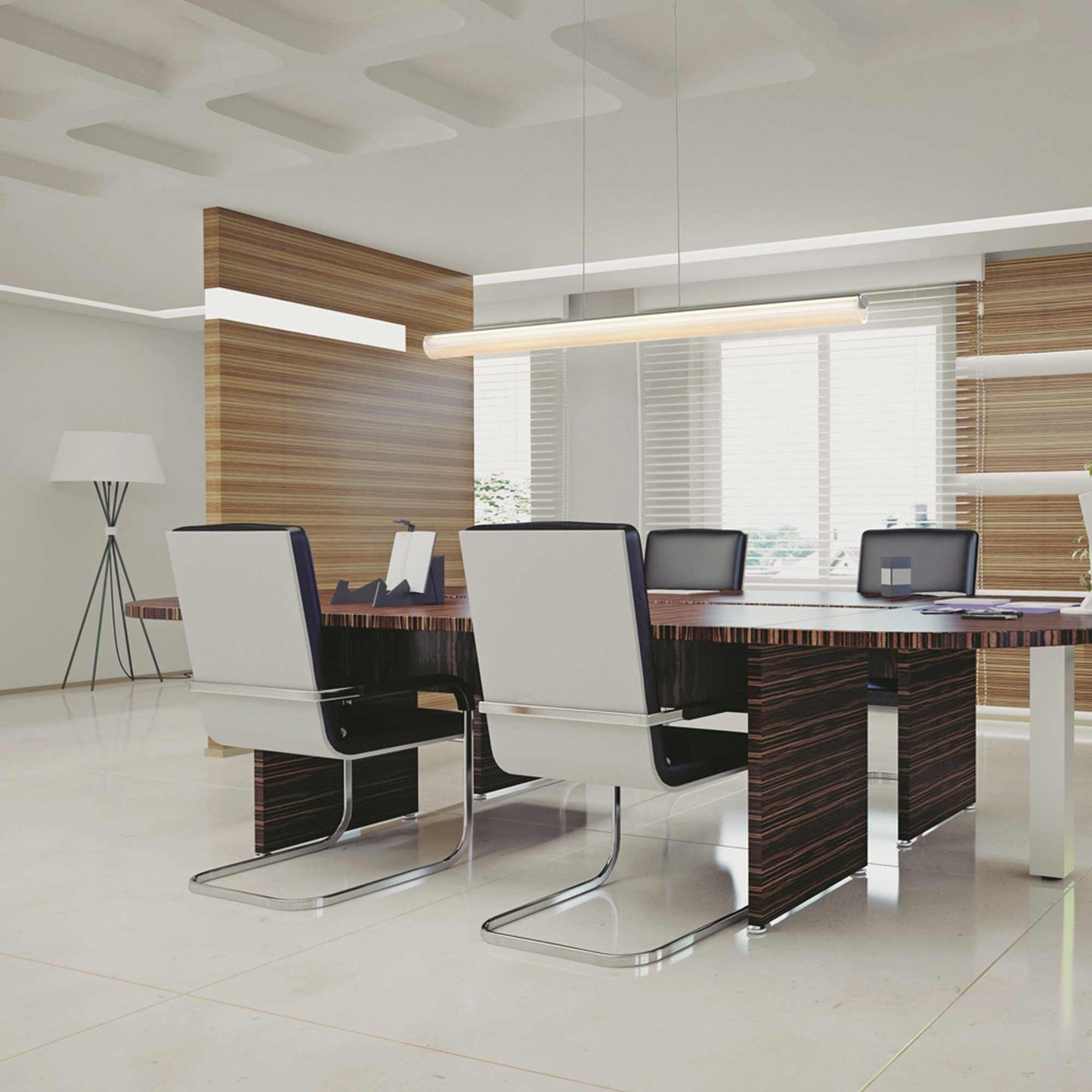 Landor LED Linear Pendant Light in office.