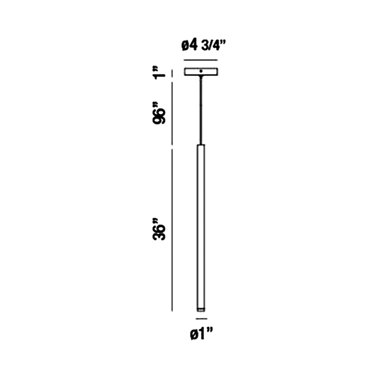 Navada LED Pendant Light - line drawing.