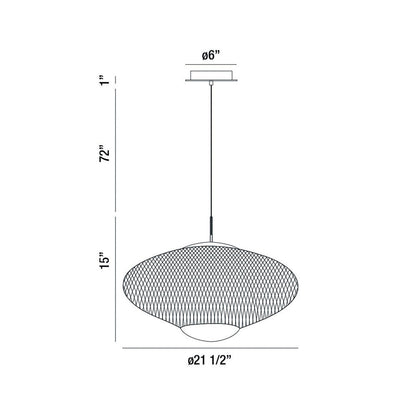 Park LED Pendant Light - line drawing.