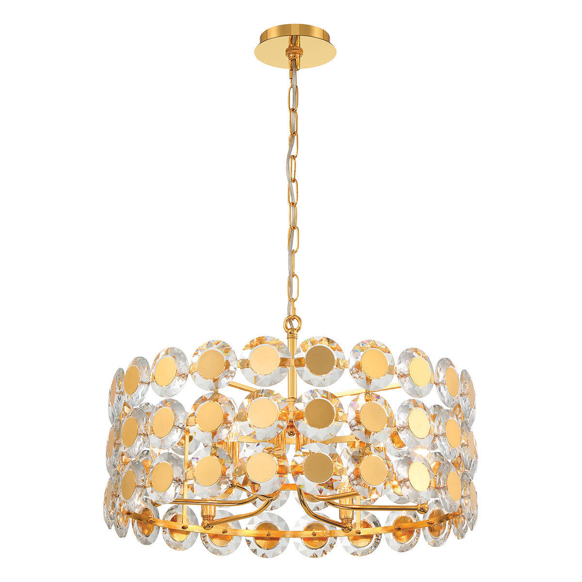 Perrene Pendant Light in Gold (Medium).