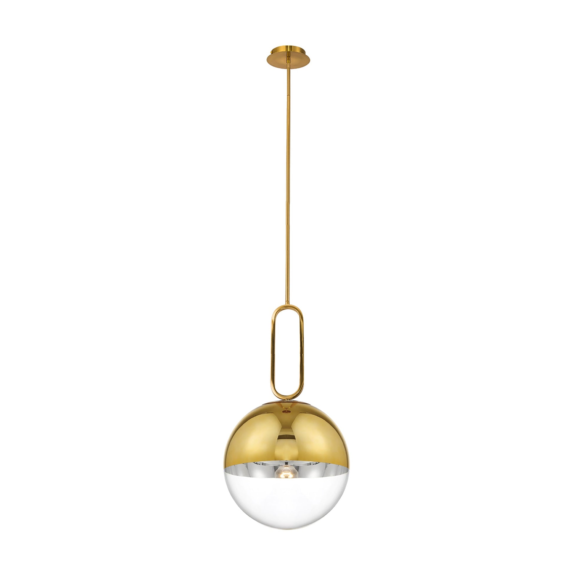 Prospect Pendant Light in Gold/Clear (Large).
