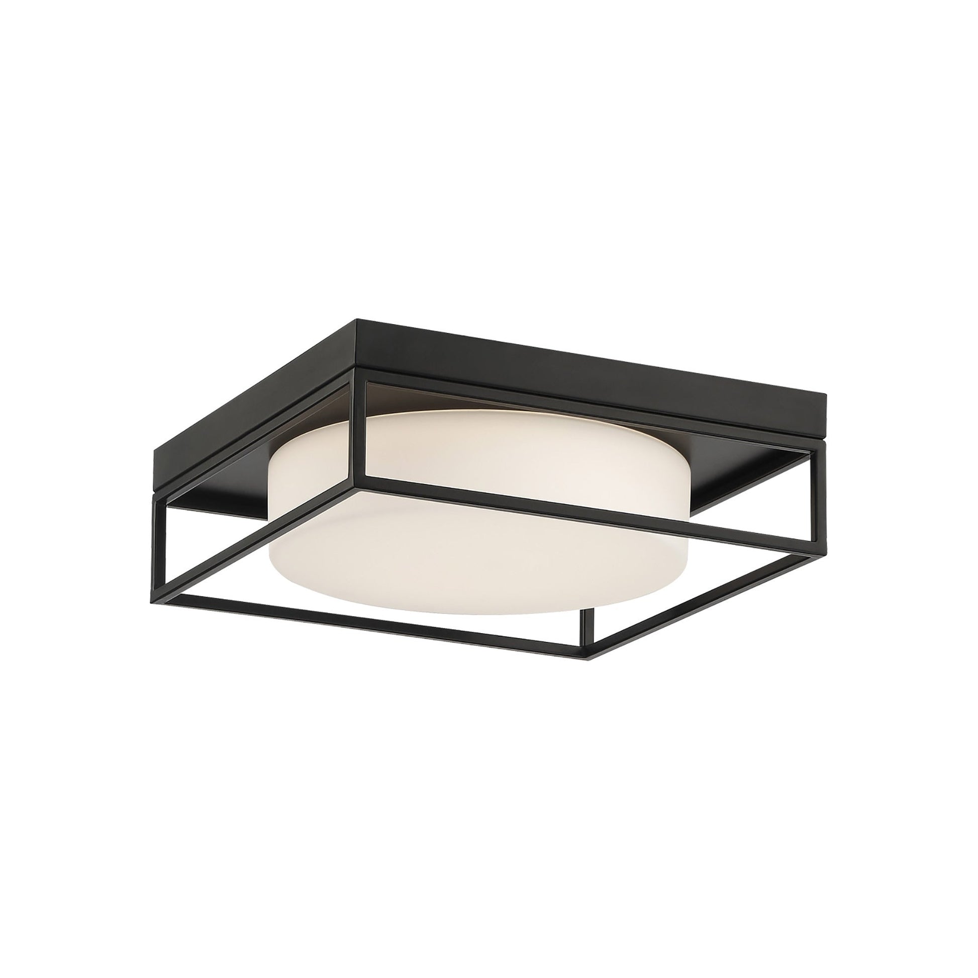 Rover LED Flush Mount Ceiling Light in Black (Small).