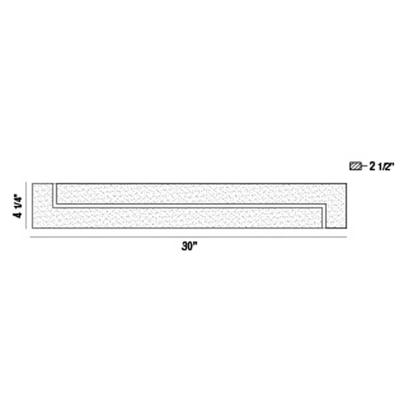 Santi LED Vanity Wall Light - line drawing.