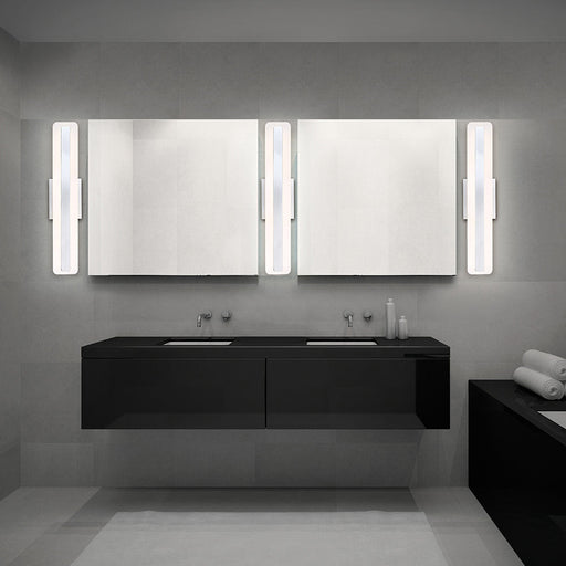 Savona LED Vanity Wall Light in bathroom.