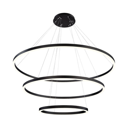 Spunto LED Multi Tier Chandelier in Matte Black.