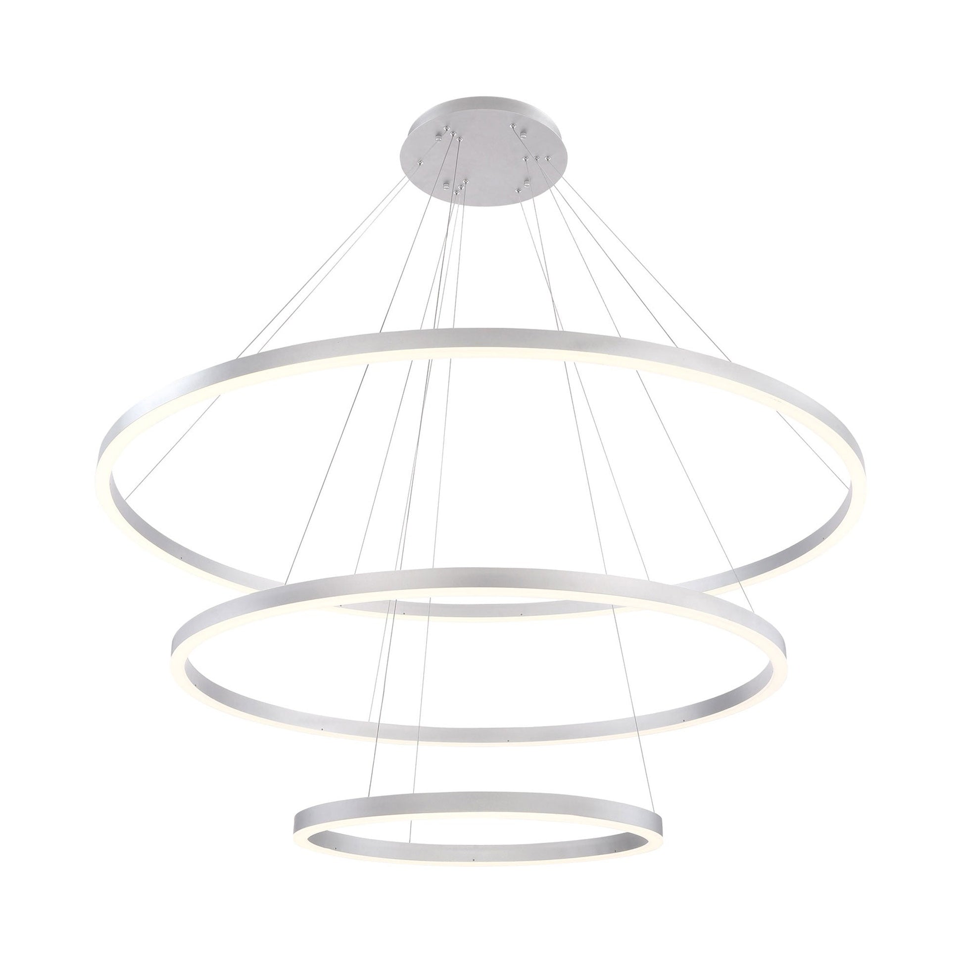 Spunto LED Multi Tier Chandelier in Silver.