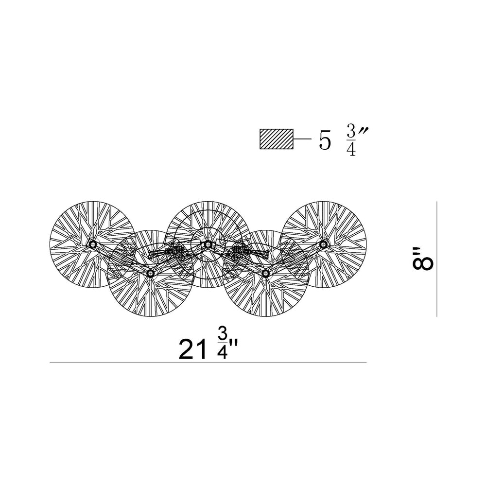 Sue-Anne Vanity Wall Light - line drawing.