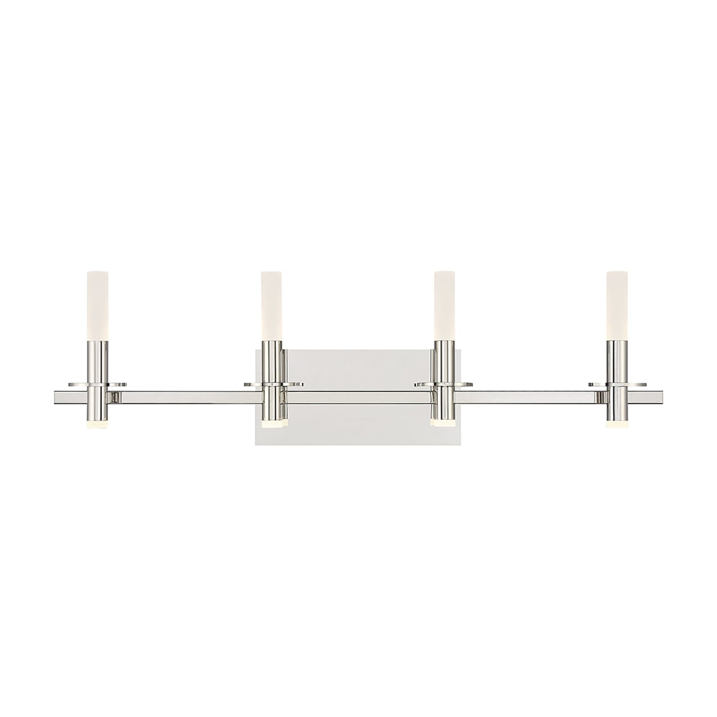 Torna LED Vanity Wall Light in Polished Nickel (4-Light).