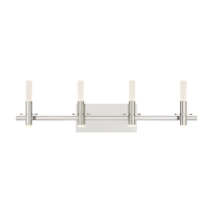 Torna LED Vanity Wall Light in Polished Nickel (4-Light).