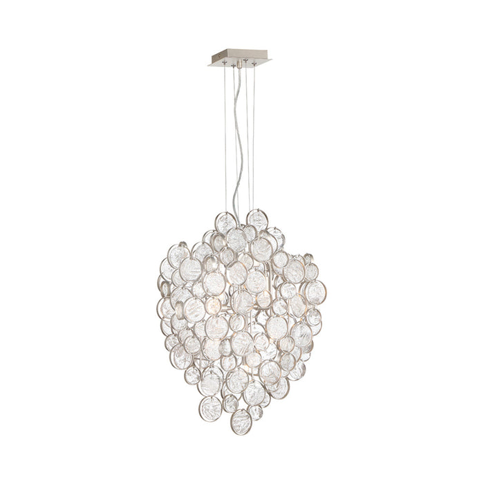 Trento Chandelier in Champagne Silver.
