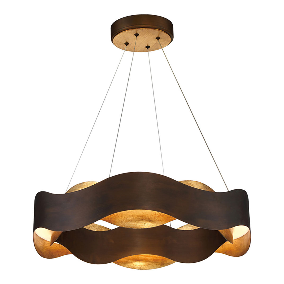 Vaughan LED Chandelier in Bronze/Gold(Medium).