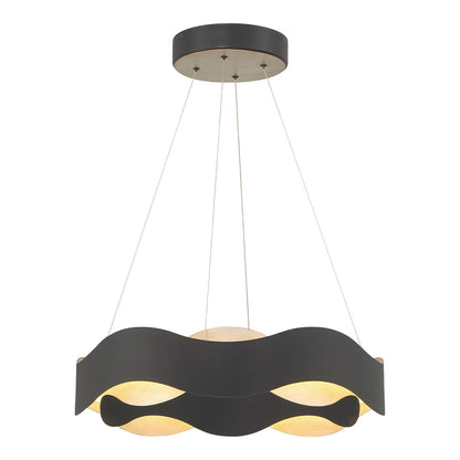 Vaughan LED Chandelier in Black/Vintage Nickel(Medium).