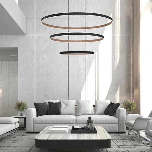 Verdura LED Multi Tier Chandelier in living room.