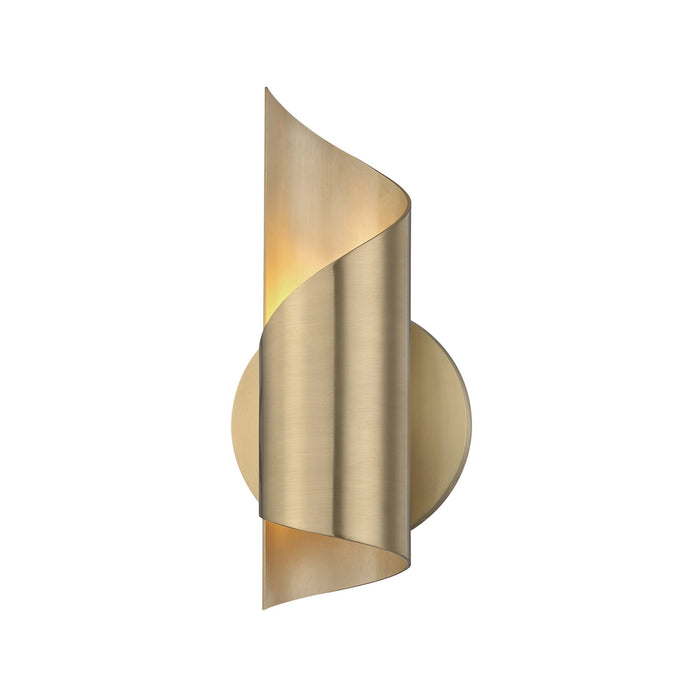 Evie Wall Light in Aged Brass.