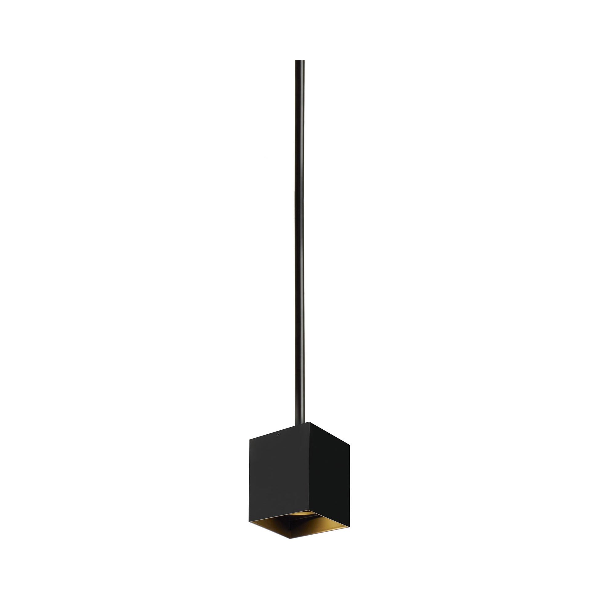 Exo 6 LED Pendant Light in Matte Black/Black.