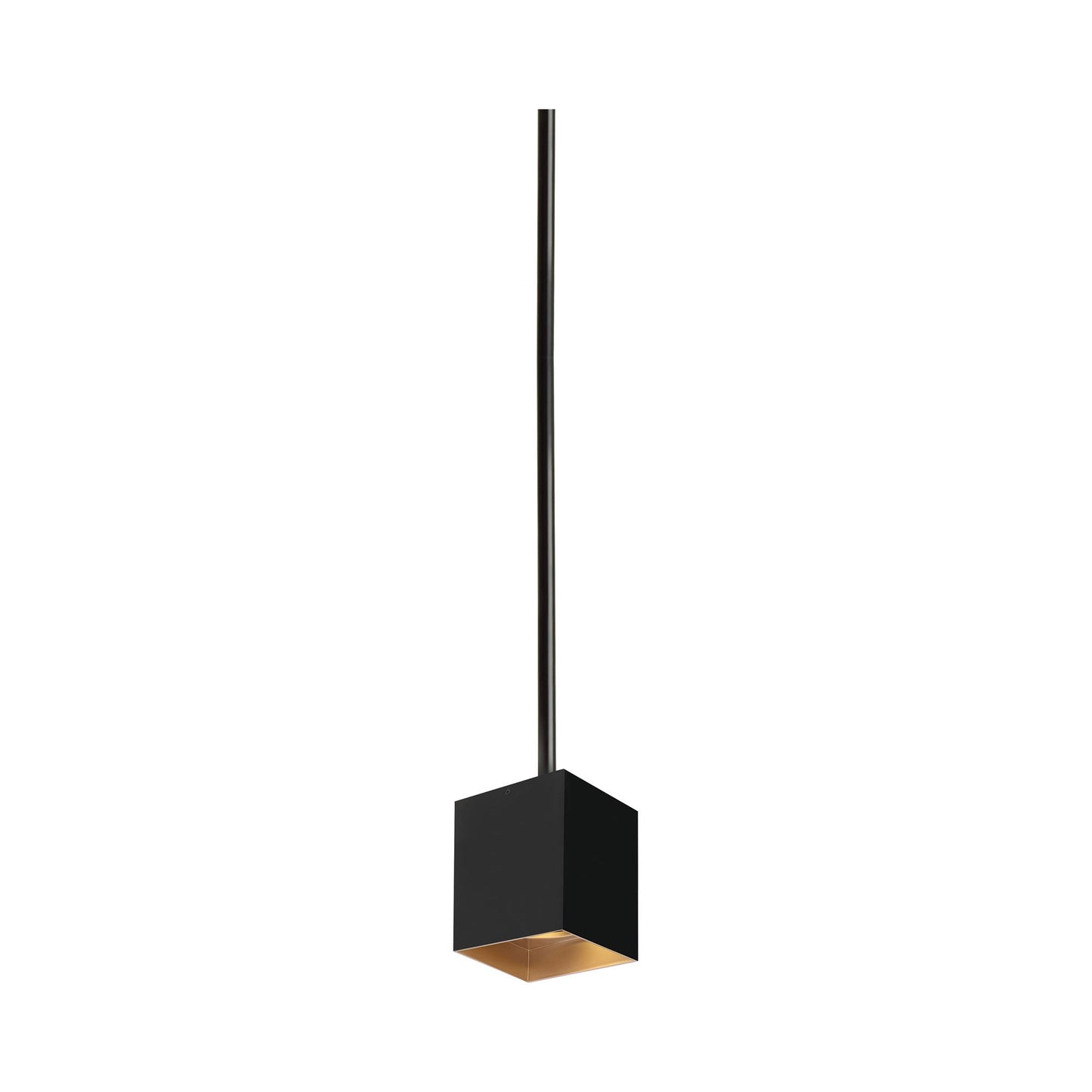 Exo 6 LED Pendant Light in Matte Black/Gold Haze.