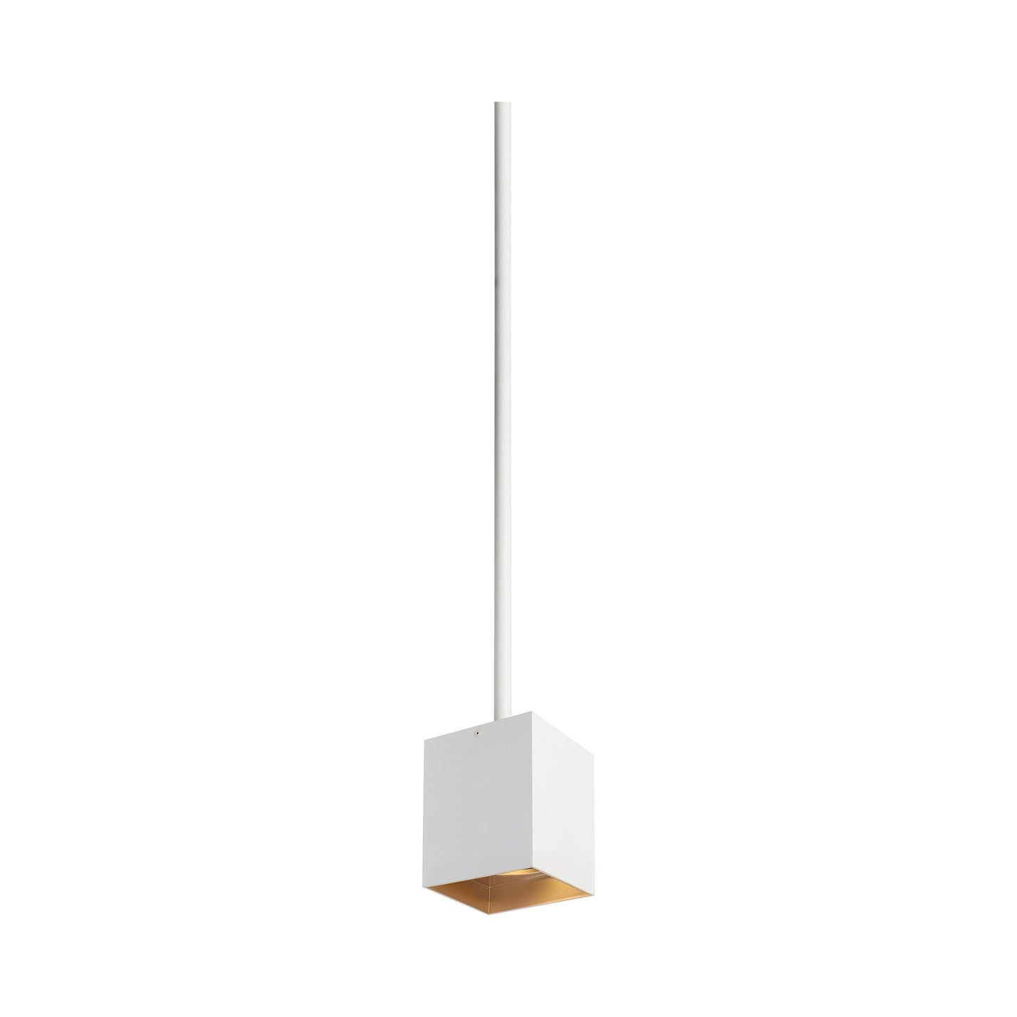 Exo 6 LED Pendant Light in Matte White/Gold Haze.