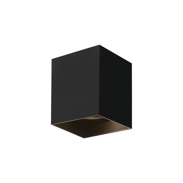 Exo LED Flush Mount Ceiling Light in Matte Black (Small).