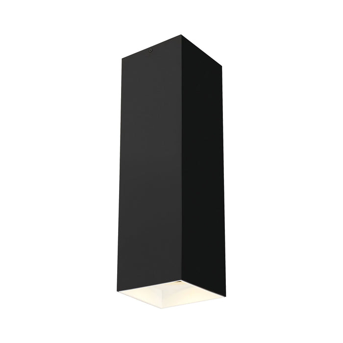 Exo LED Flush Mount Ceiling Light in Matte Black/White (Large).