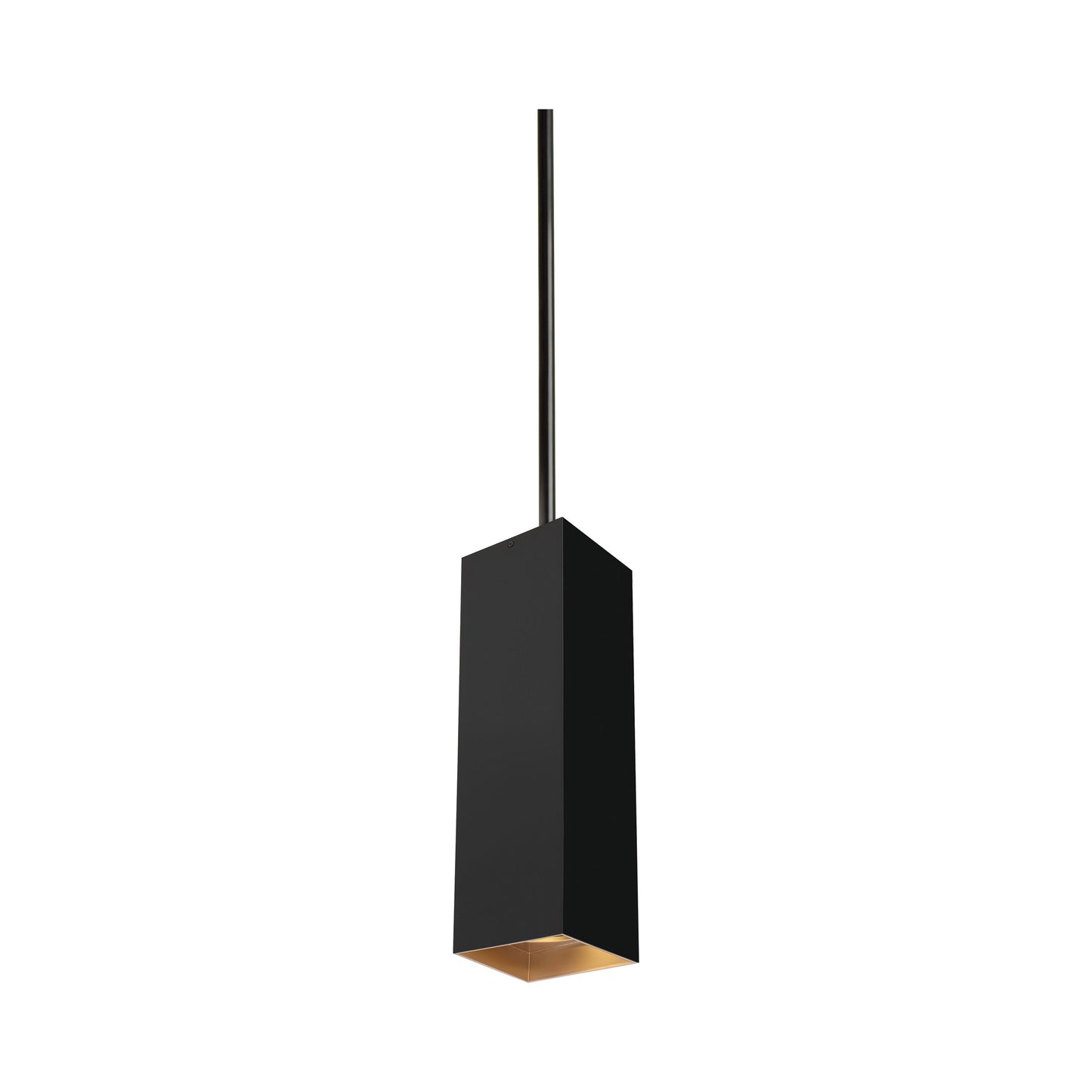 Exo LED Pendant Light in Matte Black/Gold Haze.