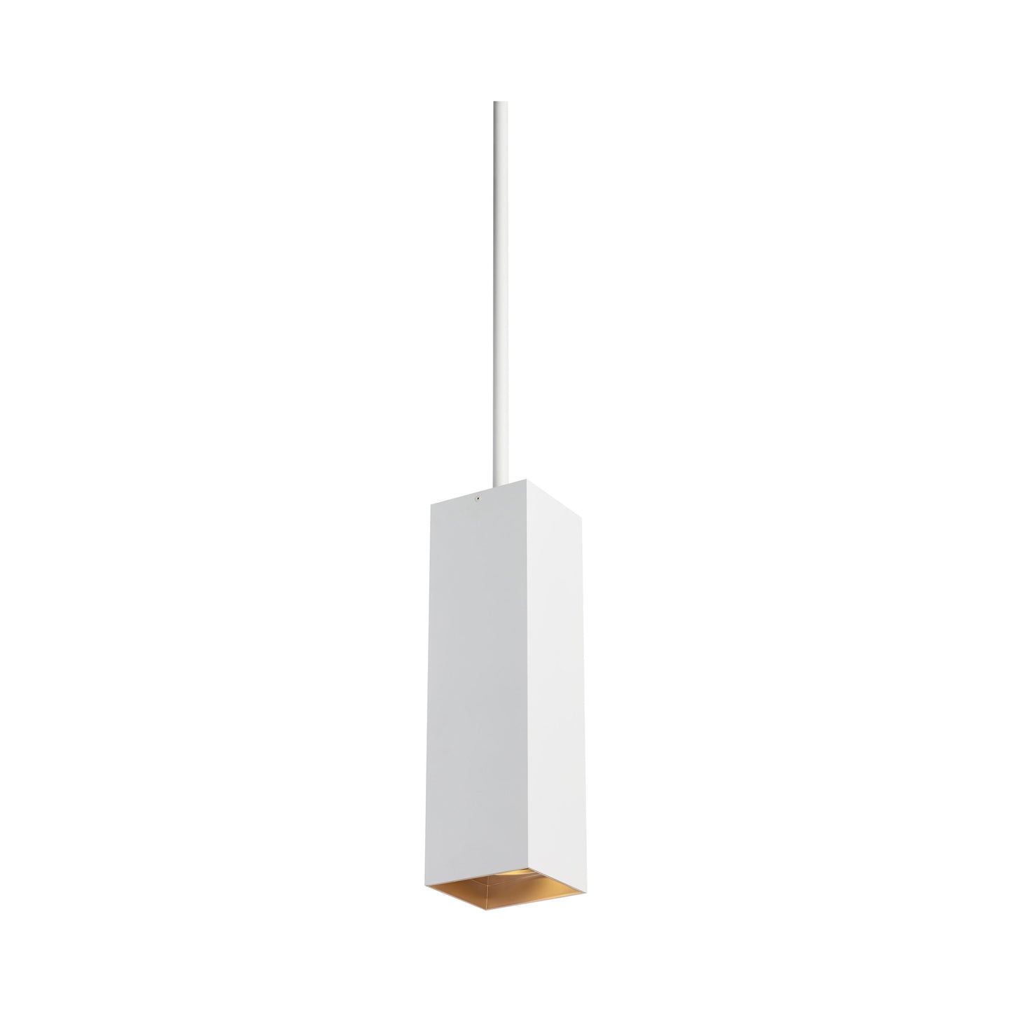 Exo LED Pendant Light in Matte White/Gold Haze.