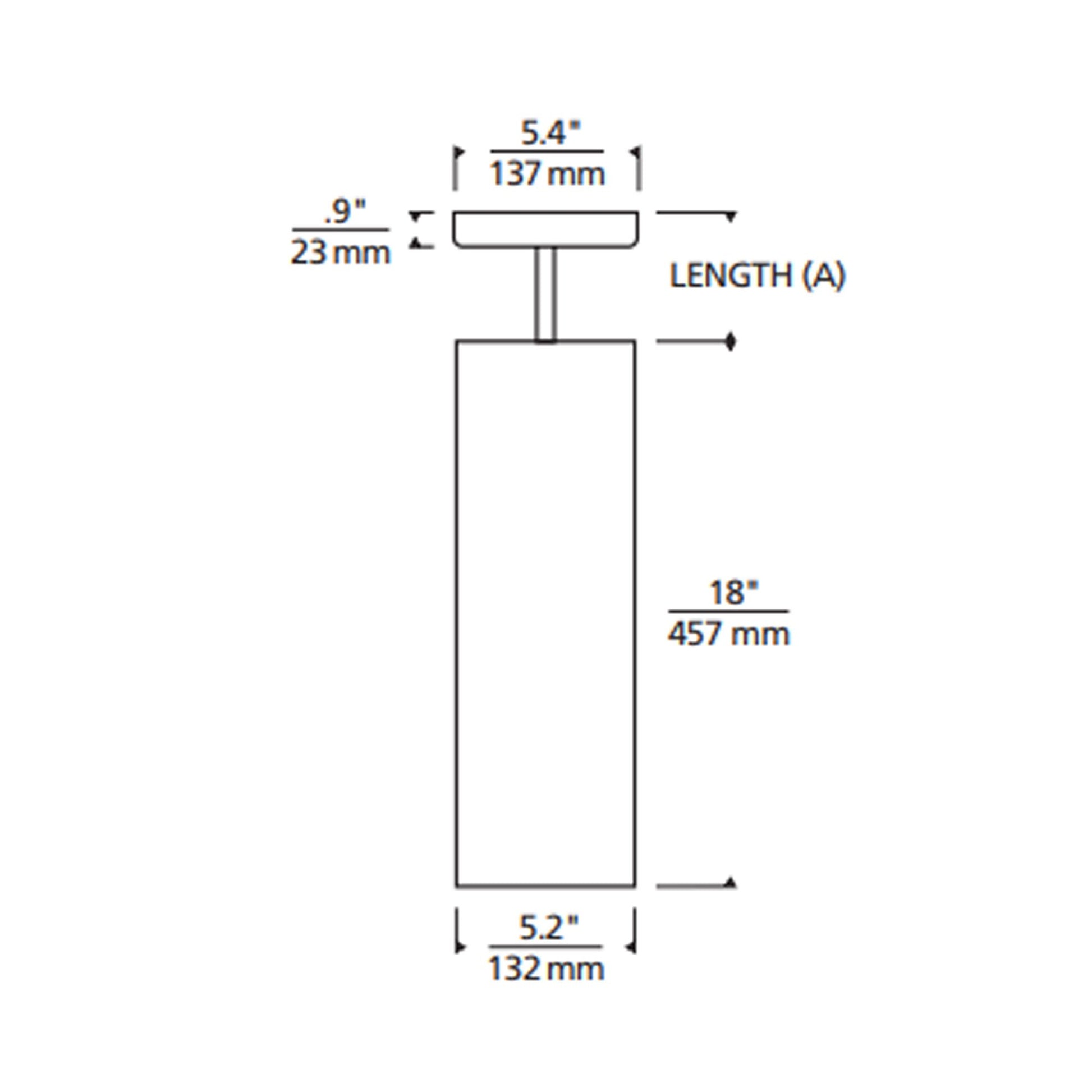 Exo LED Pendant Light - line drawing.