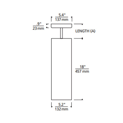 Exo LED Pendant Light - line drawing.