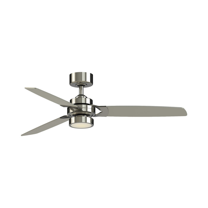 Amped LED Ceiling Fan in Brushed Nickel.
