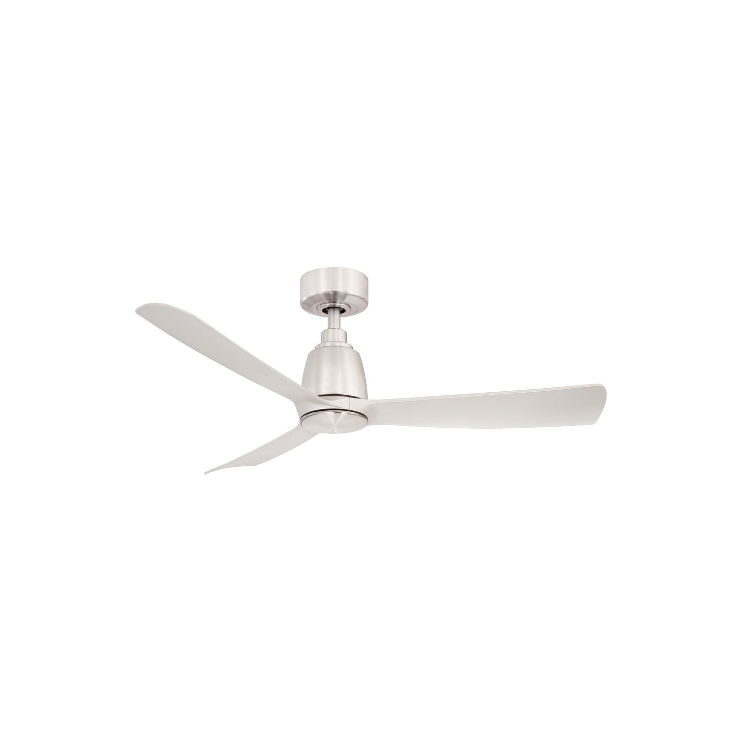 Kute Indoor / Outdoor Ceiling Fan in Brushed Nickel (44-Inch).