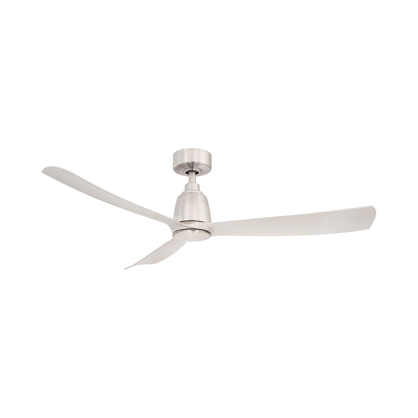 Kute Indoor / Outdoor Ceiling Fan in Brushed Nickel (52-Inch).