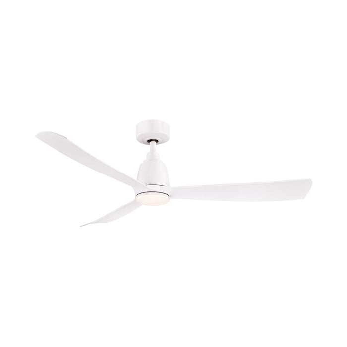 Kute Indoor / Outdoor LED Ceiling Fan in Matte White (52-Inch).
