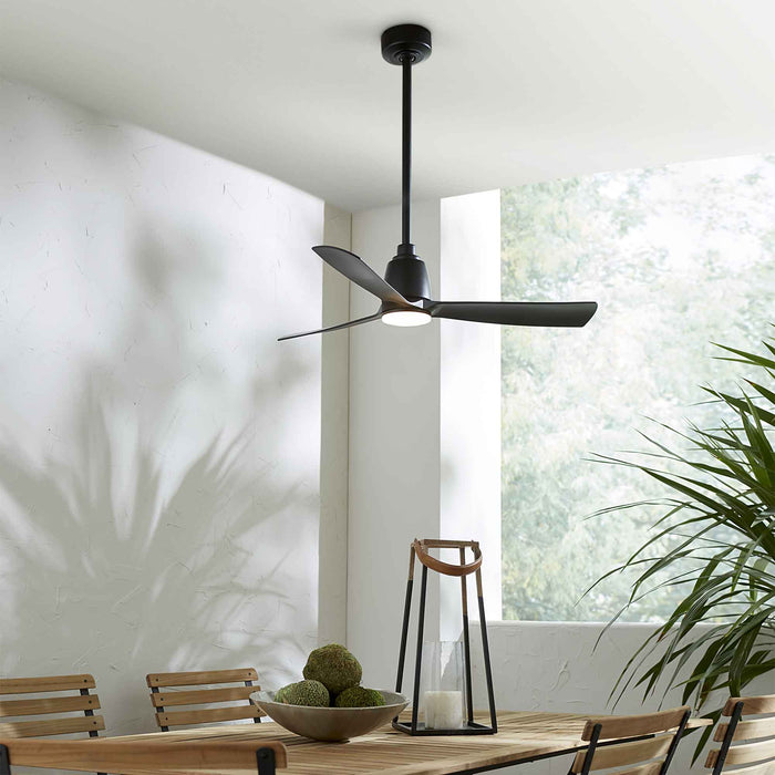 Kute Indoor / Outdoor LED Ceiling Fan in dining room.
