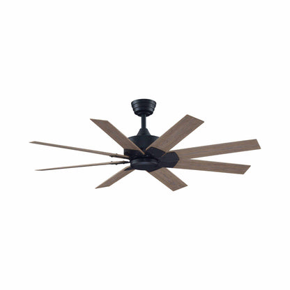 Levon Custom Ceiling Fanin Black/Washed Pine (52-Inch).