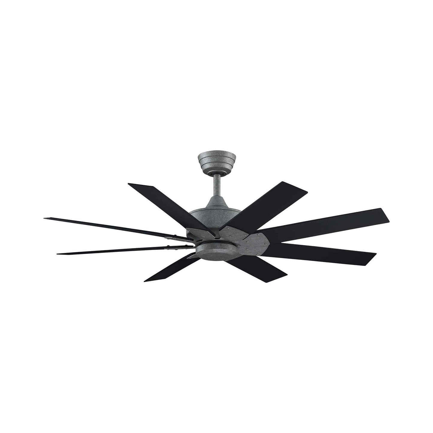 Levon Custom Ceiling Fanin Galvanized/Black (52-Inch).