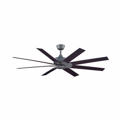 Levon Custom Ceiling Fanin Galvanized/Dark Walnut (64-Inch).