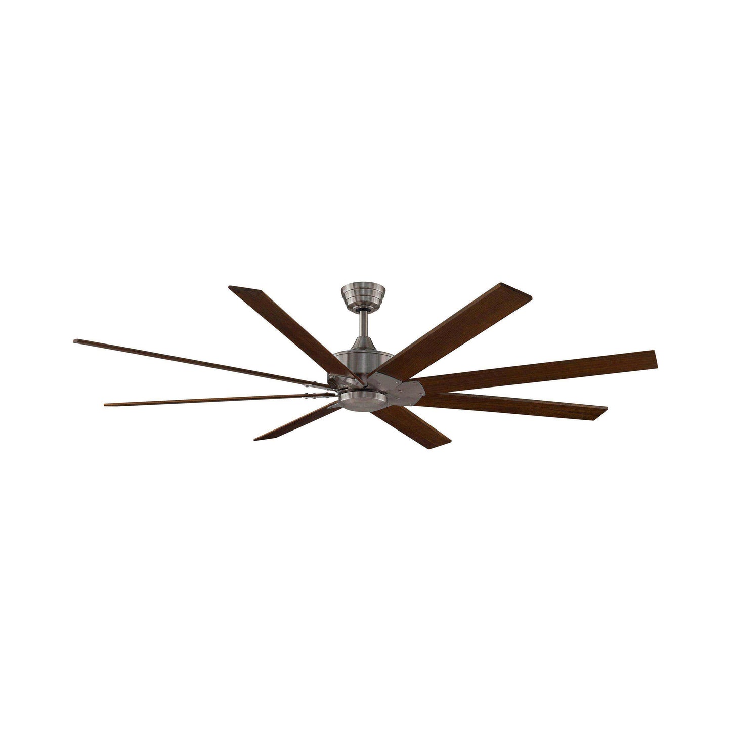 Levon Custom Ceiling Fanin Brushed Nickel/Dark Walnut (72-Inch).