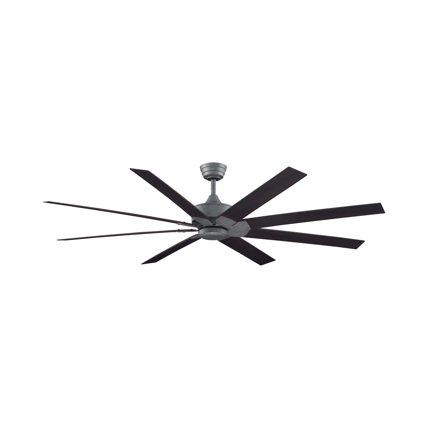 Levon Custom Ceiling Fanin Galvanized/Dark Walnut (72-Inch).