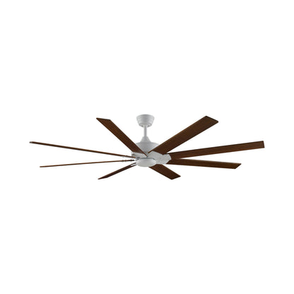 Levon Custom Ceiling Fanin Matte White/Dark Walnut (72-Inch).