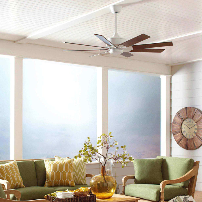 Levon Custom Ceiling Fan in living room.