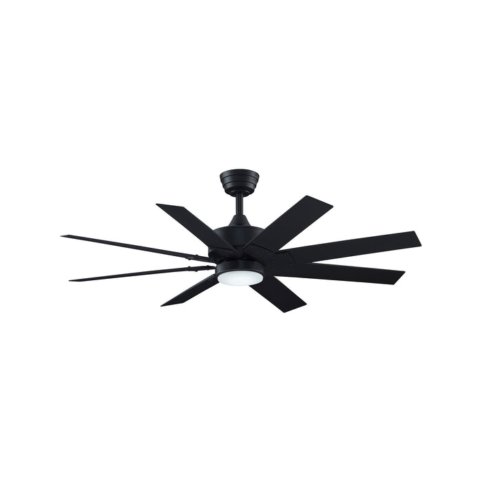 Levon Custom LED Ceiling Fan in Black (52-Inch).
