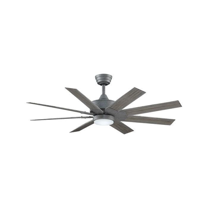 Levon Custom LED Ceiling Fan in Galvanized/Weathered Wood (52-Inch).