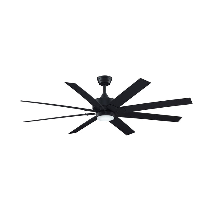 Levon Custom LED Ceiling Fan in Black (64-Inch).