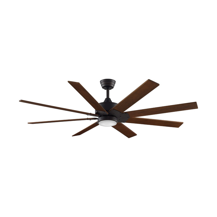 Levon Custom LED Ceiling Fan in Dark Bronze/Dark Walnut (64-Inch).