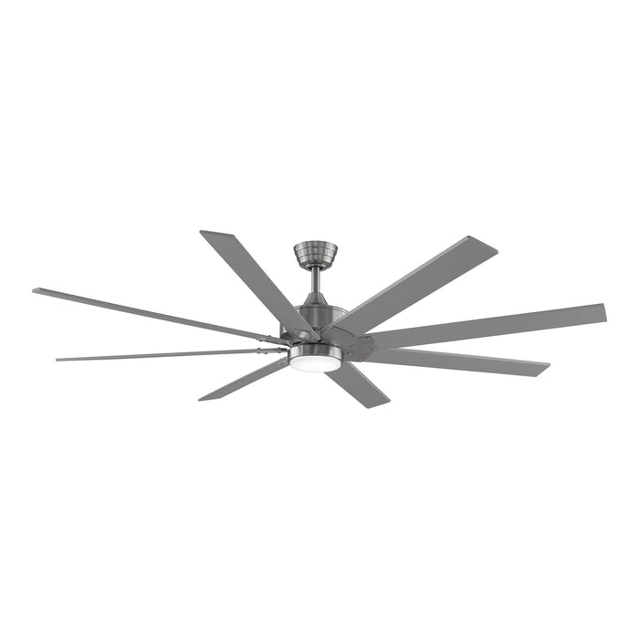 Levon Custom LED Ceiling Fan in Brushed Nickel (72-Inch).