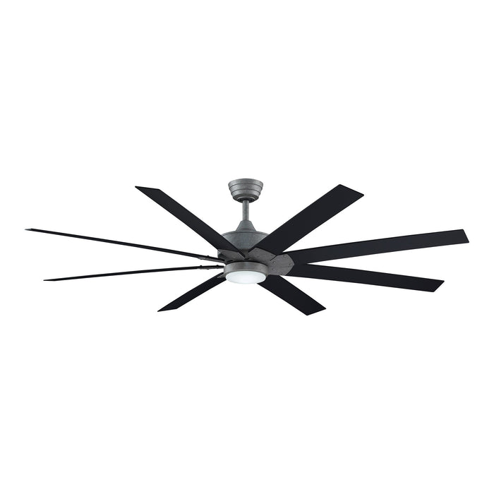 Levon Custom LED Ceiling Fan in Galvanized/Black (72-Inch).